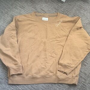 American Eagle Outfitters Tan Crewneck Sweatshirt